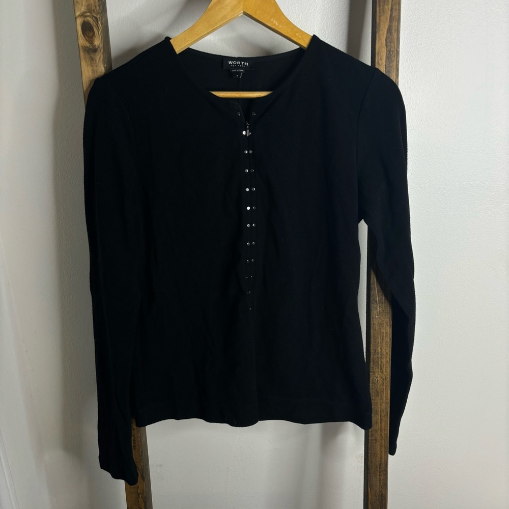 Worth New York Black Blouse